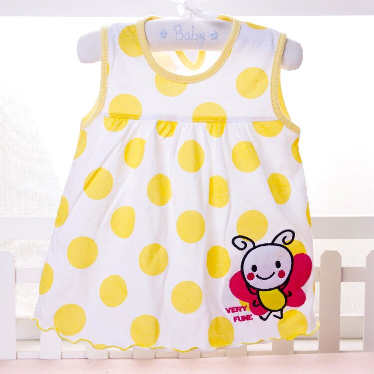 1-3 t vestido da menina do bebê sem mangas infantil meninas vestido de verão estilo princesa algodão roupas vestido de bebê meninas roupas: WHITE