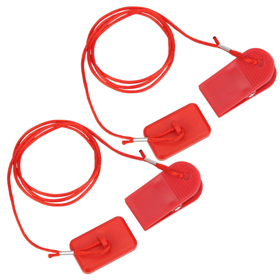 2 unidades, interruptor de seguridad para máquina de correr, llave de imán de bloqueo, accesorio Universal, Clip rectangular, máquina de correr, interruptor de seguridad, equipo de gimnasio