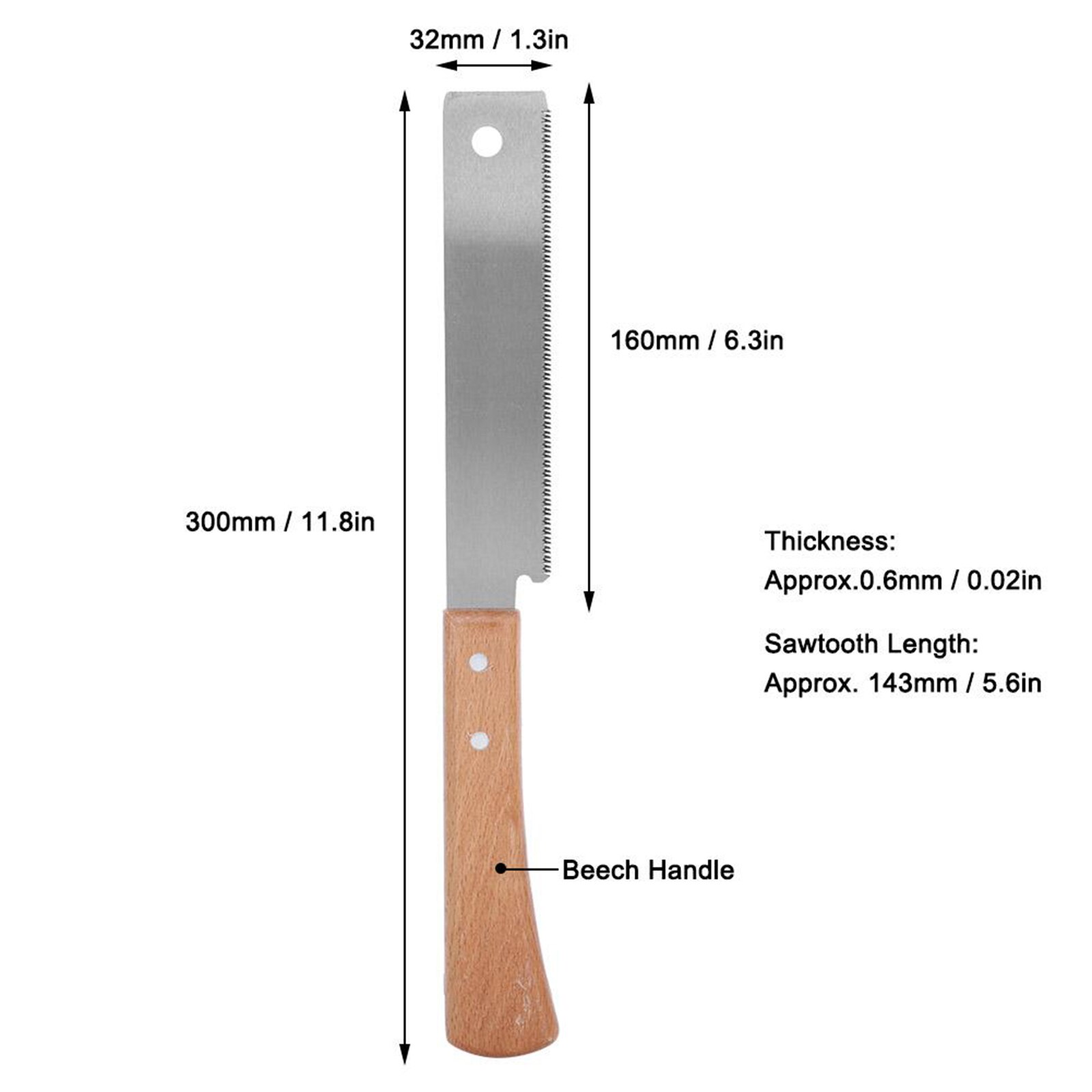 Saw Wooden Woodworking Mini 12 Inch Trim Tool For Household Carpentry Single Edge