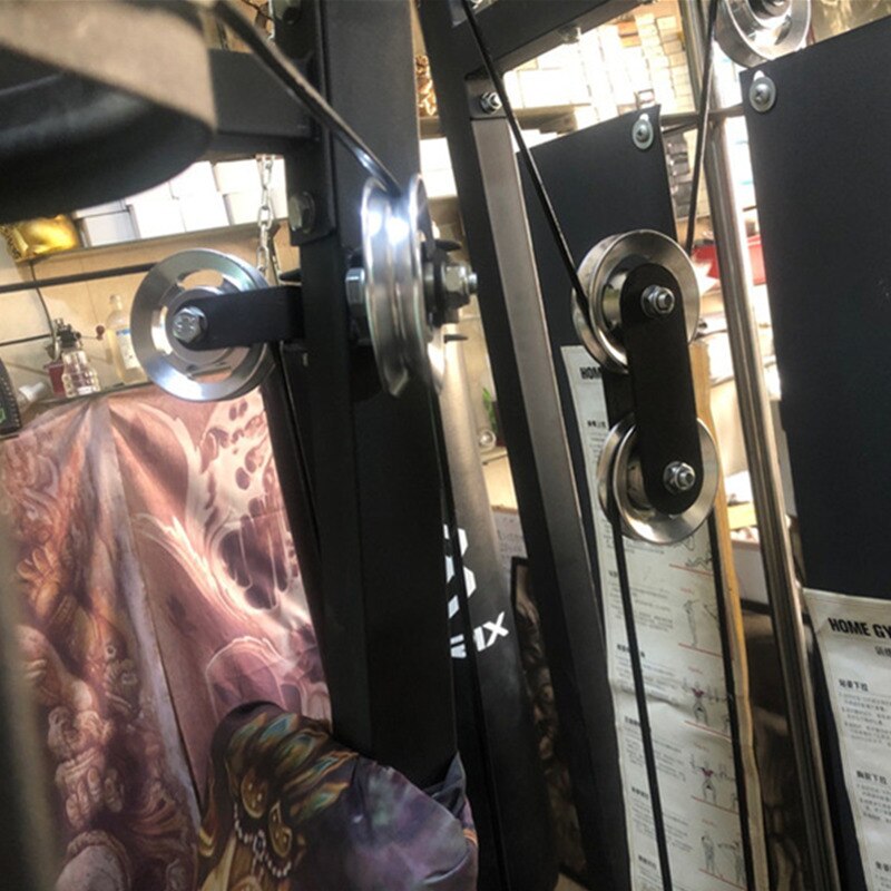 73-114MM Gym Cable Pulley Universal Aluminium Alloy Bearing Pulley Wheel for Home DIY Fitness Heavy Duty Workout Accessories