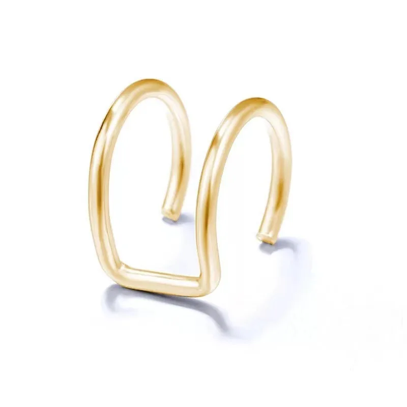 Pendientes asimétricos de estrella de cuatro puntas para mujer, aretes de tuerca de superhada, joyería Simple de Color plateado, 925: Color dorado