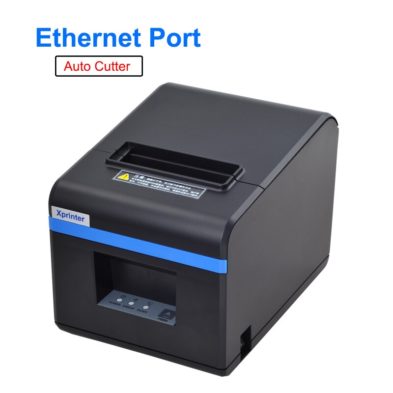 80mm high speed thermal receipt printer ticket Kitchen barcode QR code printer Restaurant POS printer with automatic cutter: Ethernet printer