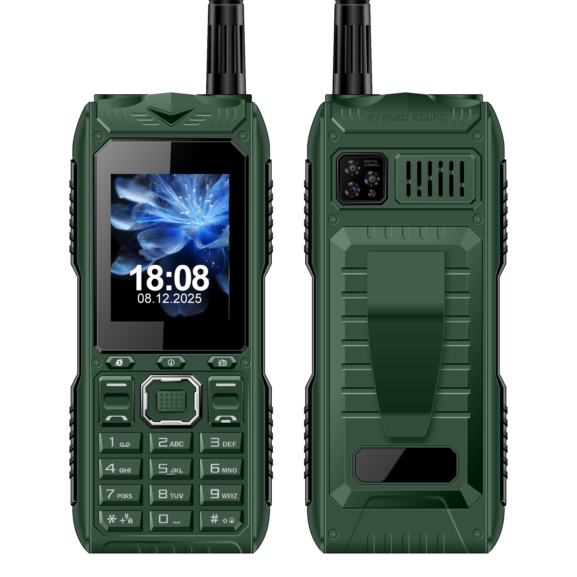 SERVO S555 zawodowiec Telefon komórkowy z 4 kartami SIM, nagrywanie rozmów, lista czarna, odtwarzacz MP4, moc Bank, radio FM, przyciski, funkcja zapasowego zapisu danych, zapasowe telefony komórkowe: BIAŁY