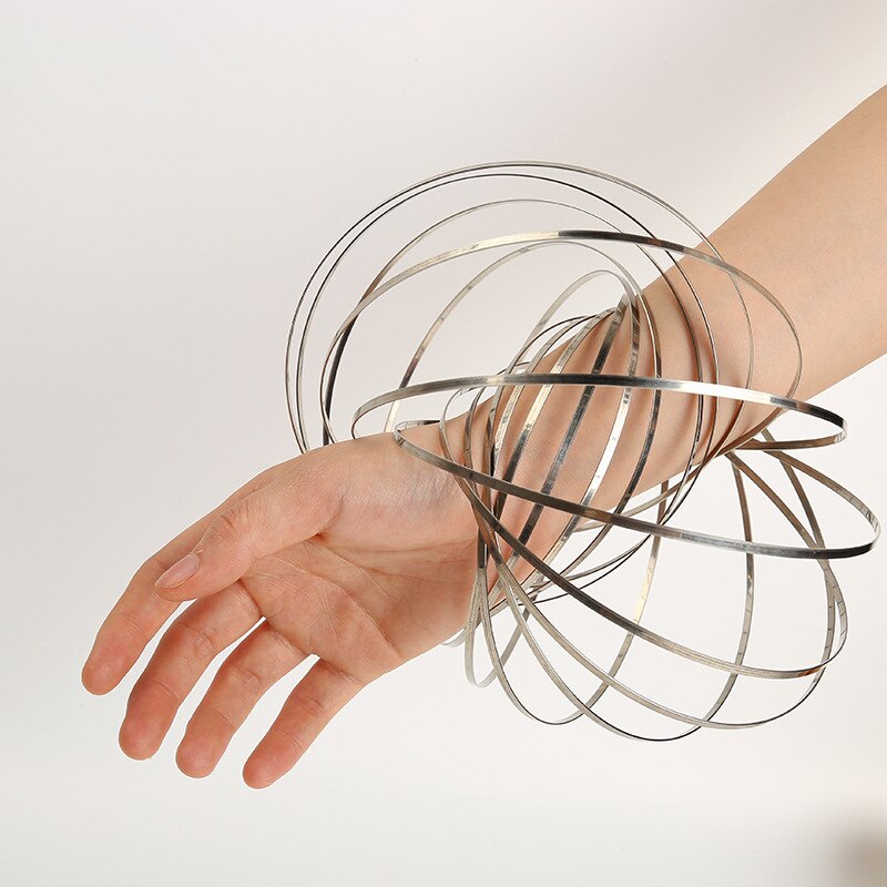 Nowy magiczny pierścień Toroflux Torofluxus Flowtoy niesamowite pierścień przepływowy zabawki kinetyczny wiosna zabawki śmieszne gry na świeżym powietrzu inteligentna zabawka denerwować