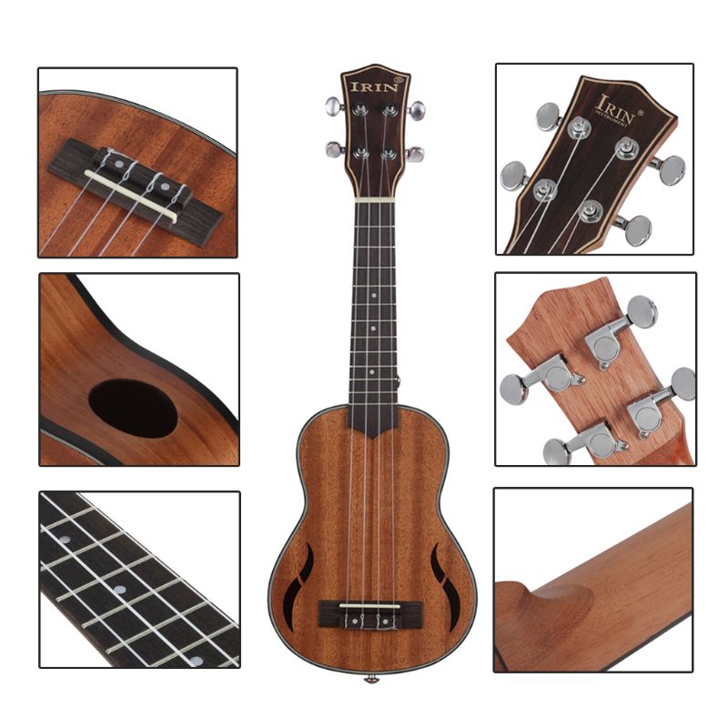21" Tenor 4 String Ukulele Walnut Wood 18 Acoustic Fretboard Ukelele Guitar Mahogany Fingerboard Hawaiian Guitar