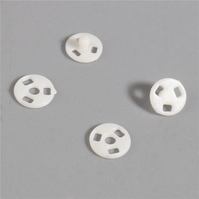 30 Sets (2pcs/Set) Plastic Snap Fasteners Press Button Stud Sewing Accessories For Clothes Doll Making Round Hidden Button 4mm: white