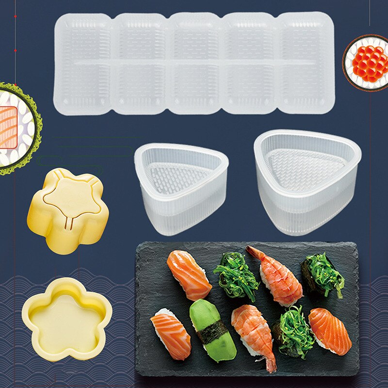 DIY Sushi Mold Onigiri Rice Ball Food Press Form Sushi Mold Onigiri Rice Ball Bento Press Maker Mold DIY Tool