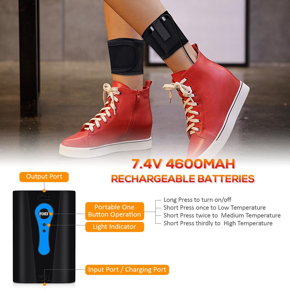 Outdoor Electric Heated Insole Foot Warmers Battery Powered Heated Insoles Winter Warm Shoe Insoles For Skiing Camping Cycling