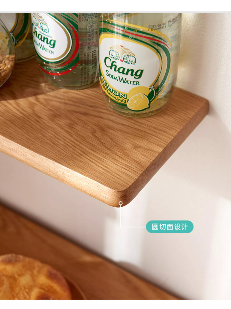 Corner Shelf Wall Mounted Solid Wood Oak Corner Shelves, Floating Shelf for Living Room, Bathroom, Kitchen Corner Organizer Rack