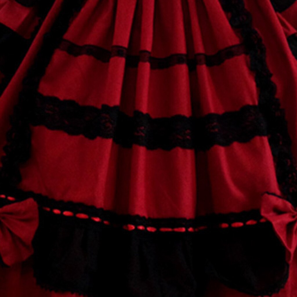 Vestido Vintage gótico de encaje con lazo Lolita para mujer, vestido de retazos sin mangas de princesa para , clásico, aristocrático, Lolita, z1212