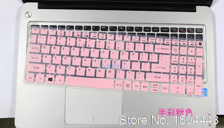 15.6 inch laptop Keyboard Cover Protector Skin for Acer E5 573G E5-573 V3-575G V3 575: pink