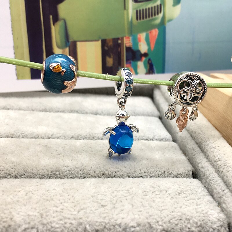 2020 di estate Serie di Vita Marina Scavato Ippocampo, Stella di Mare Borsette, Delfino. Narwhal di Fascino FAI DA TE Originale 1:1 Gioielli Femminili