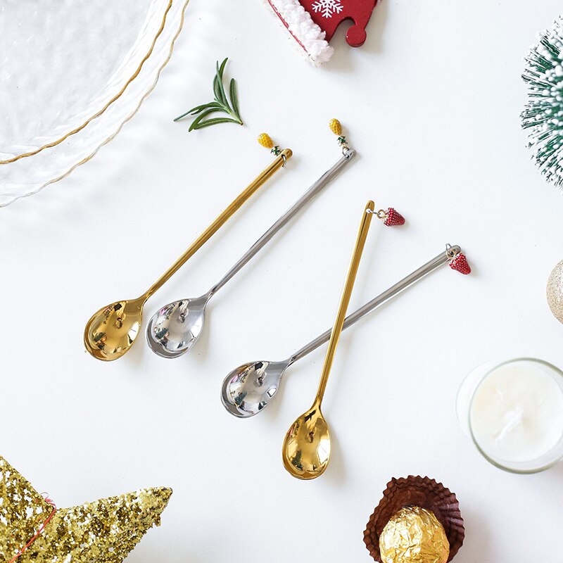 Roestvrij Kerst Lepel Jaar Xmas Party Tafel Ornamenten Koffie Lepel Kerst Decoraties Voor Huis Noel