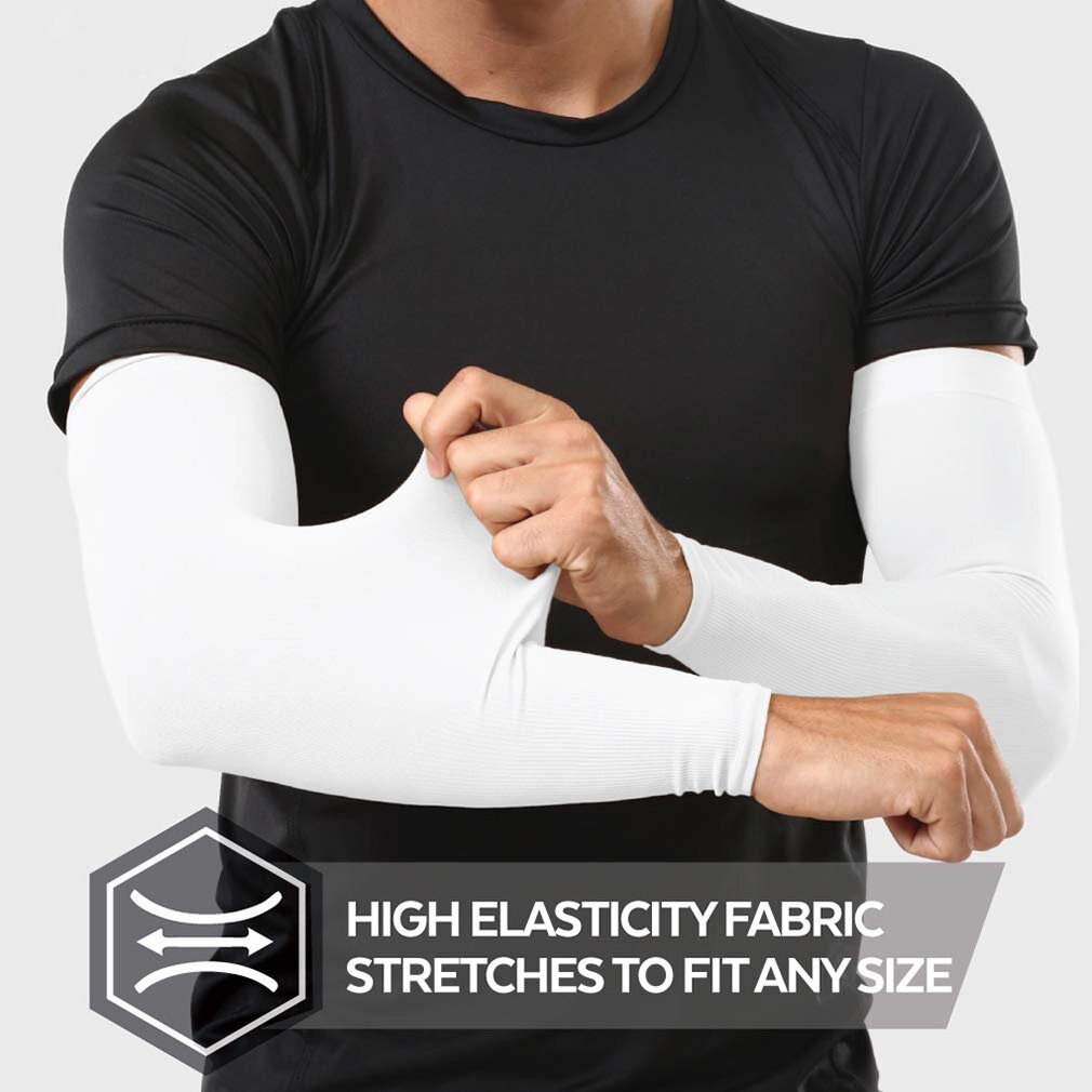 Uv Protection Cooling Arm Sleeves Upf 50 Compression Sun Sleeves For Men &amp; Women For Running Cycling Fishing Golf