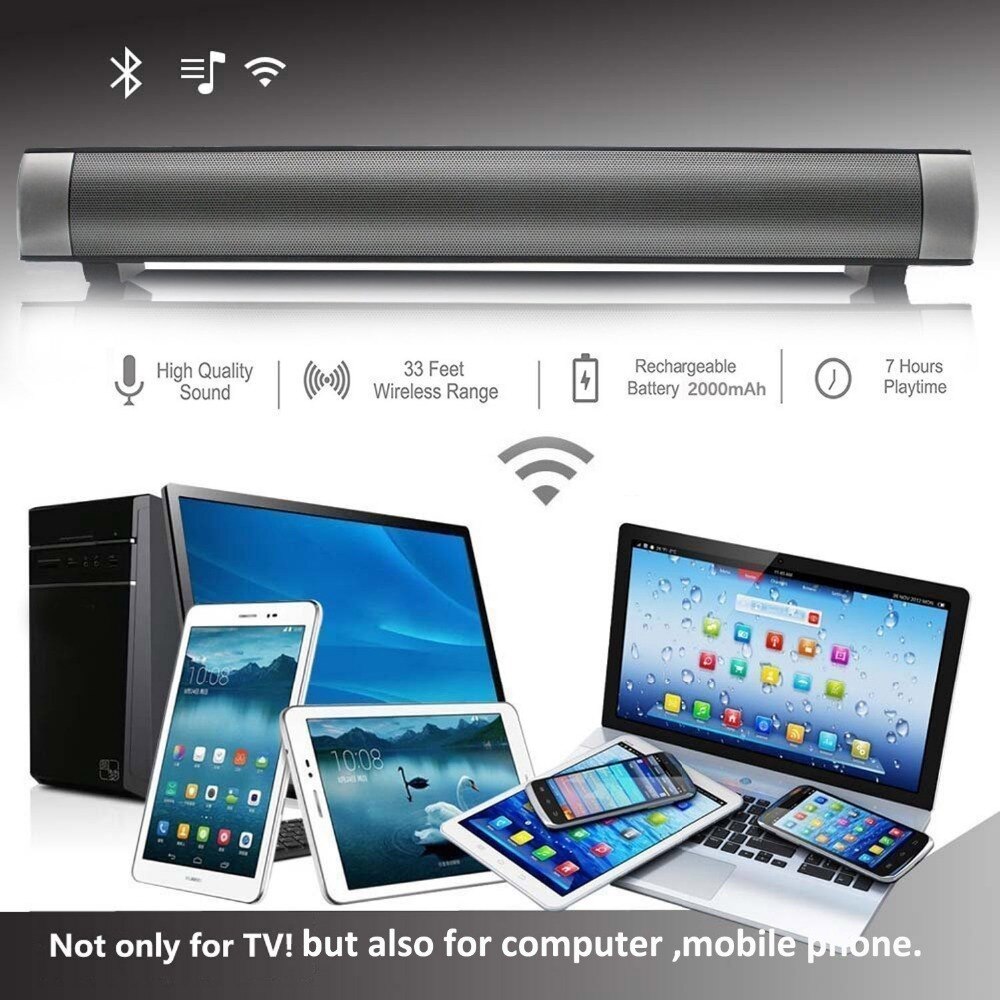 Rsionch głośnik komputerowy przenośny Soundbar z Bluetooth głośniki LP08 wsparcie MP3 karty TF wejście AUX ręcznie bezpłatnej rozmowy funkcja robić telewizora