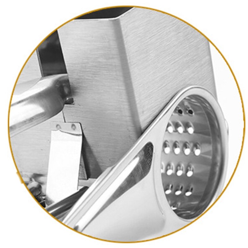 Handheld Multifunctional Rotary Cheese Grater Cheese Cutter Slicer Shredder Sharp Cylinders Stainless Steel Drums Slicer