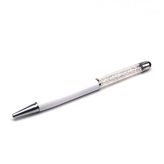 Crystal Ballpoint Pen Touch Screen Stylus Pen Useful 2 in 1 Tablet Pen For Pad Phone Smart Phone: White