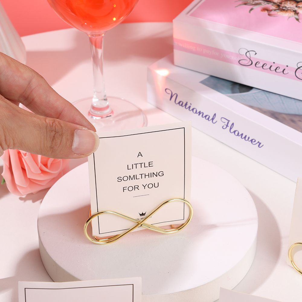 1PC Metal Paper Clamp Card Holder Table Number Holder Stands Name Seating Labels Placard Clips Photo Picture Cards Display Stand
