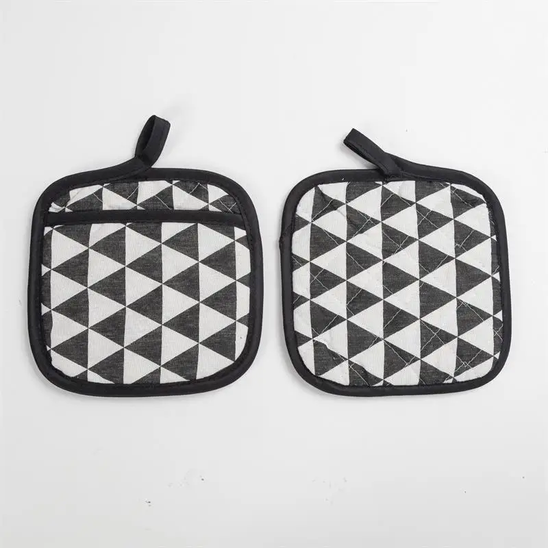 Juego de Guantes Térmicos resistentes al calor para cocina, almohadillas para ollas calientes, guantes para hornear, 2 piezas: Gris