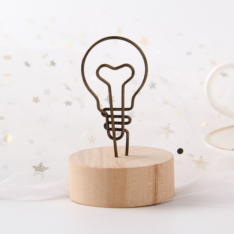 rond en bois Note Photo cadre pince numéro de Table porte-Photo de mariage pince Photo jwjz8: Lamp