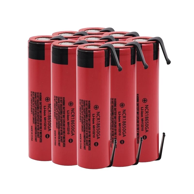 NCR 18650GA 20A discharge 3.7V 3500mAh 18650 Battery rechargeable battery for toy flashlight flat-top lithium battery+Nickel