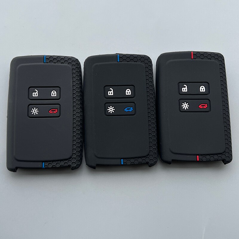 Silicone Car Key Cover Case for Renault Captur Megane Clio Zoe Koleos Talisman Espace Scenic 4 Arkana Dacia Sandero Card Key
