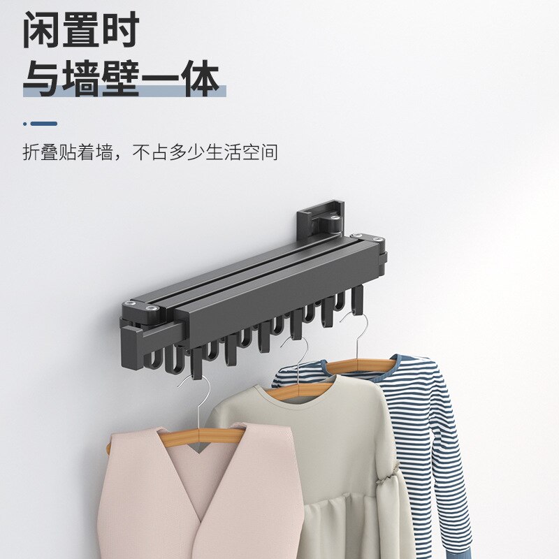 Porte-manteau pliant rotatif à 360 °, support de séchage mural pour vêtements, crochet rétractable sans perforation, salle de bains