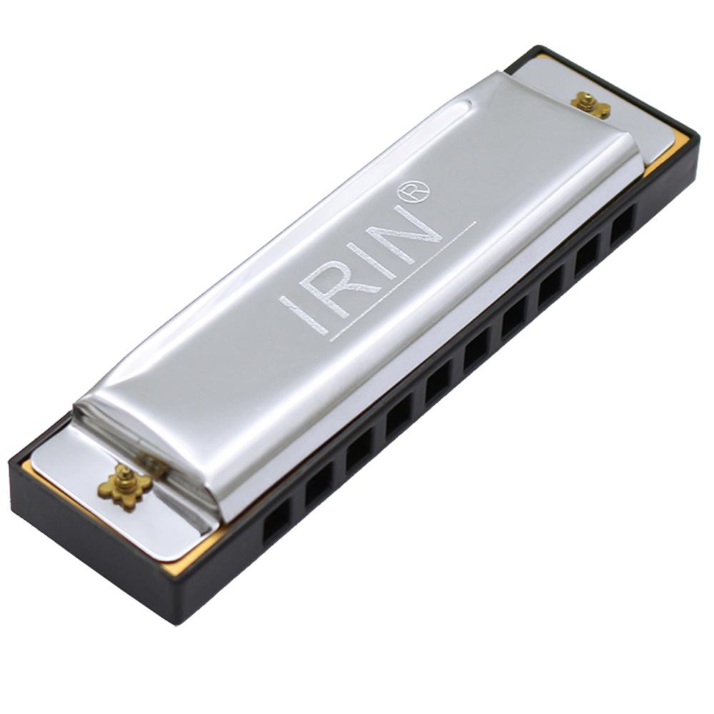Mounchain 10 Gaten 20 Tone C Key Harmonica Blues Jazz Rock Folk Muziek Muziekinstrument Diatonische Harp: Zilver
