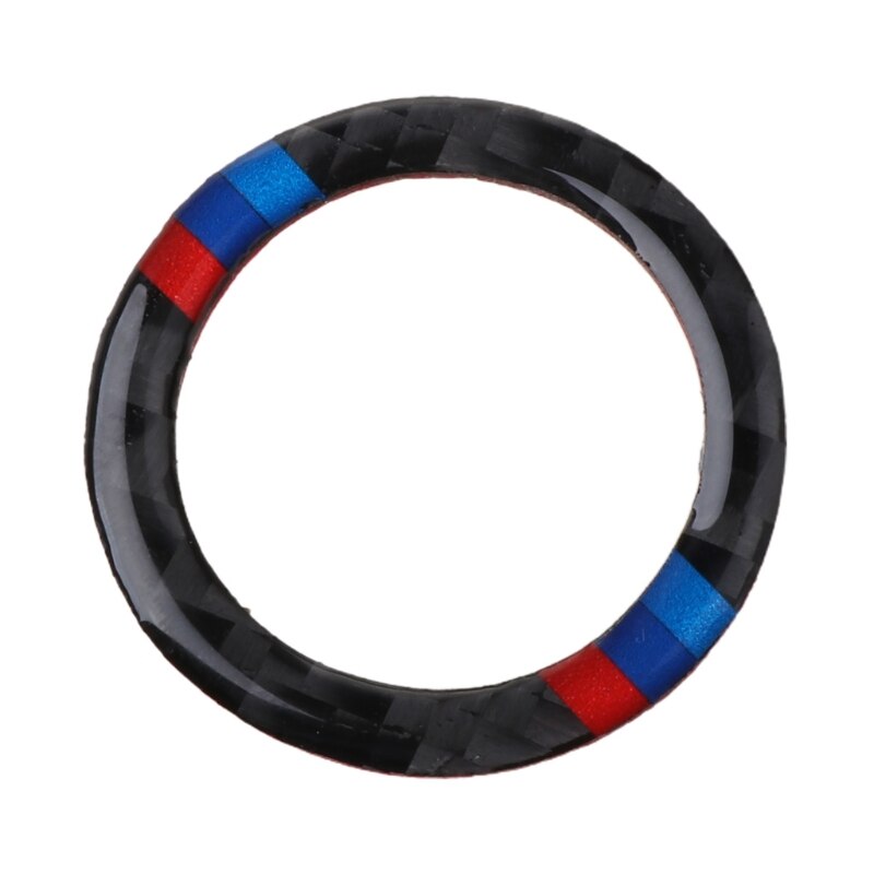Auto motor start/stop knop koolstofvezel decor ring voor  e90 e92 e93