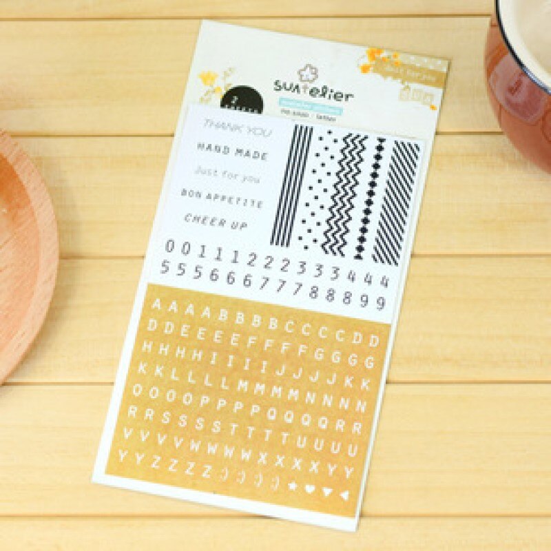 2sheets/pack letter words stickers scrapbooking alphabet paster masking planner sticker notebook decoration hobby craft