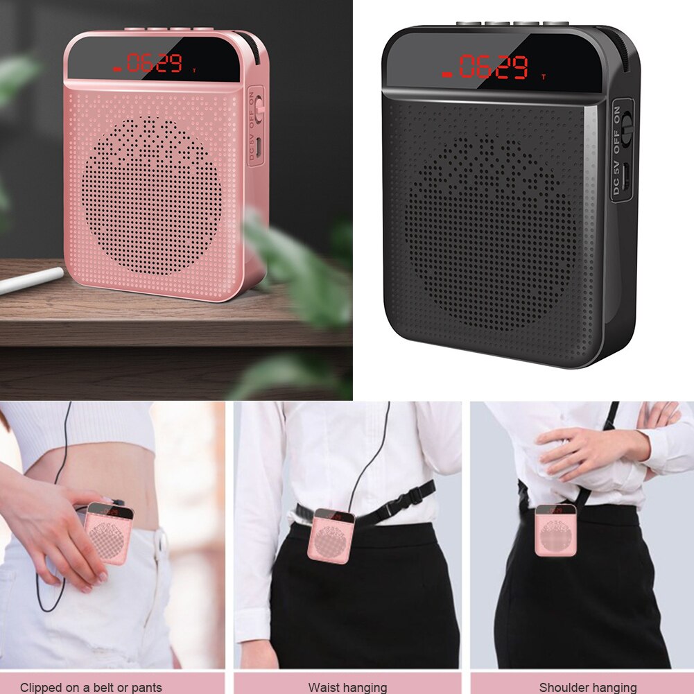 Training For Teachers Portable Bluetooth Voice Amplifier Loudspeaker Travel With Microphone Personal Speaker Teaching Megaphone