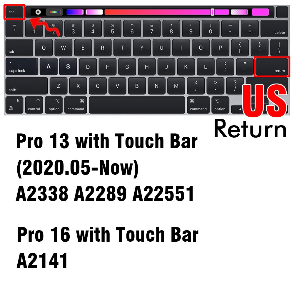 Pokrowiec na klawiaturę Macbook Air 13 M2 Pro 13 M1 Pro 14 16 Max silikonowe etui ochronne A2337 A2338 A2442 A2779 A2681 A2485: Niebieski