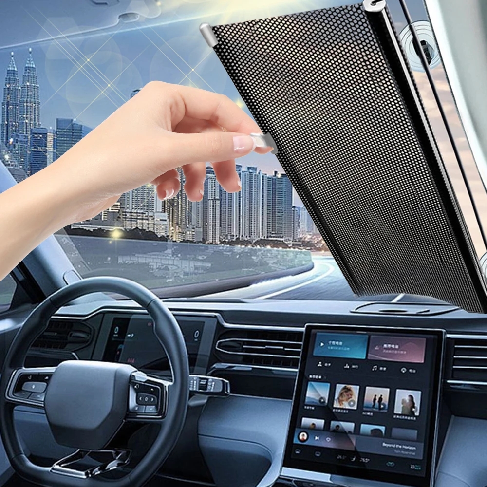 Auto Auto Versenkbare Sonnenschutz Schutz Sonnenschirm Frontscheibe Sonnenschirm Abdeckung Vorhänge Innen Windschutzscheibe Schutz Zubehör