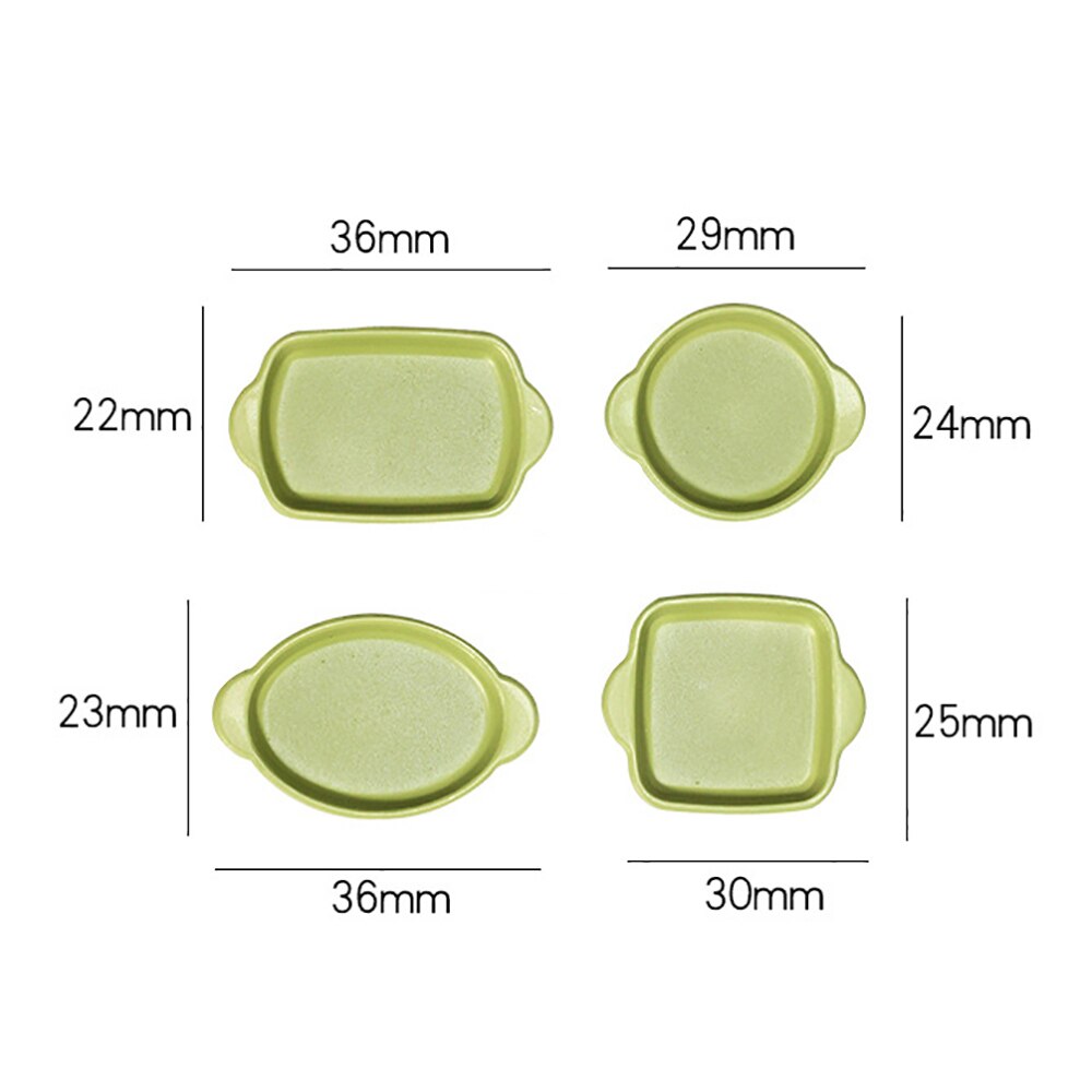 4Pcs 1/12 Dollhouse Miniature Accessories Mini Alloy Dish Model Simulation Plate Toys for Doll House Decoration