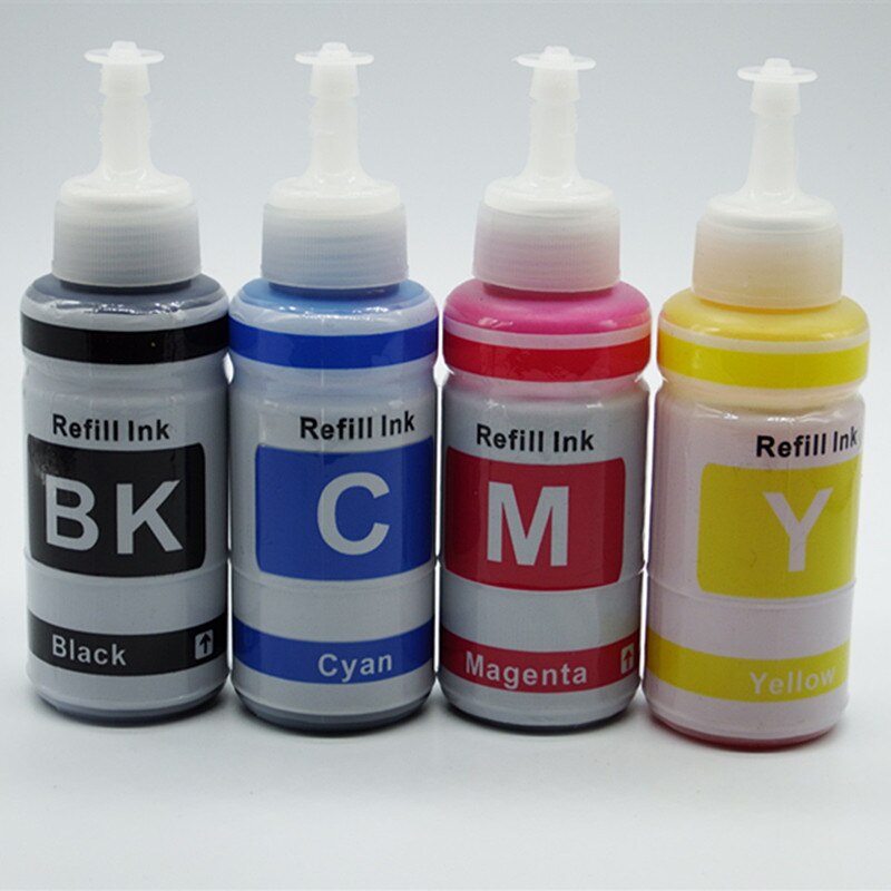 Kit de tinta de relleno No OEM, con base de inyección de tinta de 70ml, Kits para Epson L800 L801, cartucho de tinta de impresión No. T6731/2/3/4/5/6: 1 Set 4 x 70ML