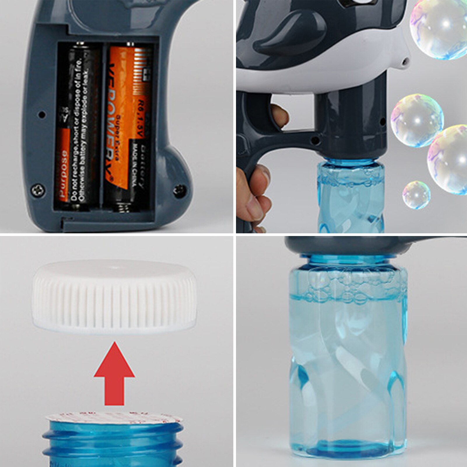 Kids Automatische Dolphin Bubble Gun Speelgoed Zomer Zeep Water Bubble Machine 2-In-1 Elektrische Bubble Machine Voor kinderen Speelgoed