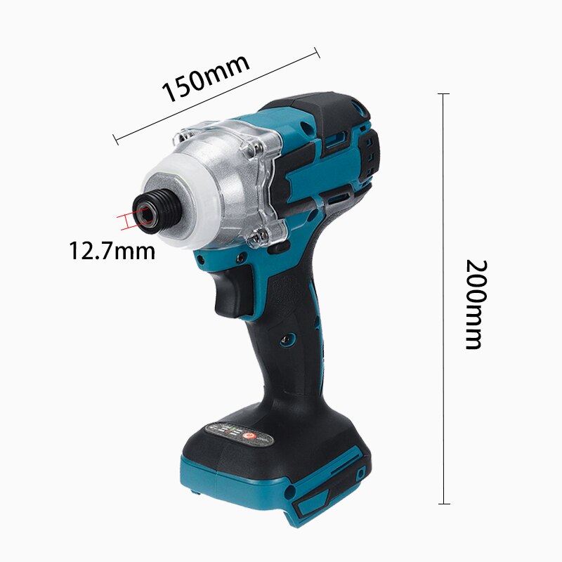 18V Cordless Electric Screwdriver Speed Brushless Impact Wrench Rechargable Drill Driver+ LED Light For Makita 18V Battery