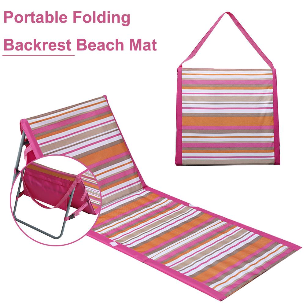 Portable Folding Backrest Beach Ground Mat Chair Waterproof Cushion Lounger For Outdoors Camping Picnic Mat