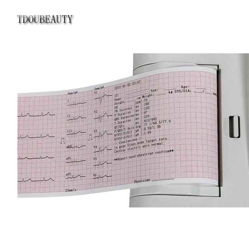 Thermal paper Roll ECG Paper 110mm*20M for CE Marked Digital 12 Leads 3/6 Channel ECG Machine ECG600G Insulation Paper (1Pcs)