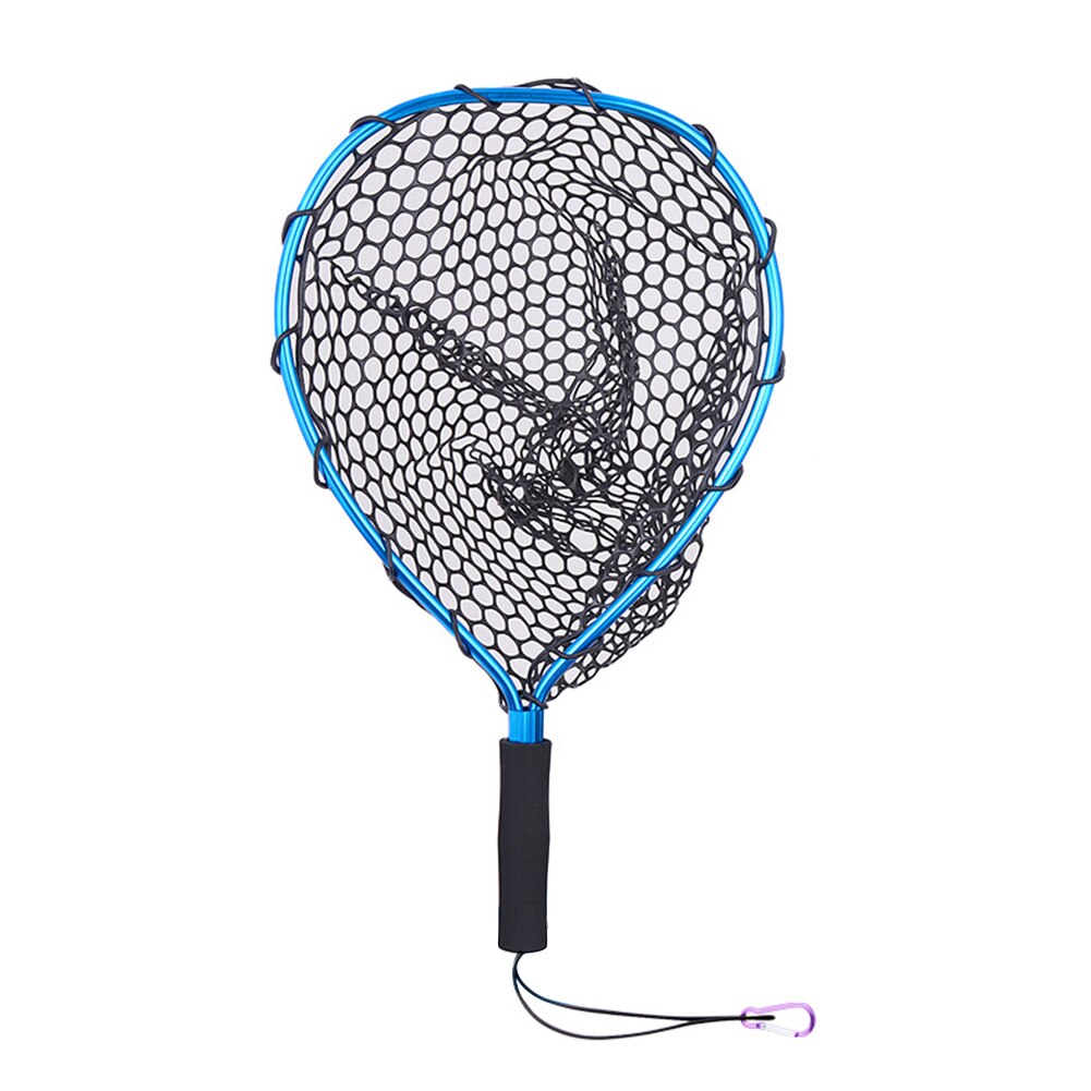 Mesh Hole Landing Dip Net Fishing Nets Aluminum Alloy Fishing Tools Lightweight Fish Mesh Network for Fisherman: Blue