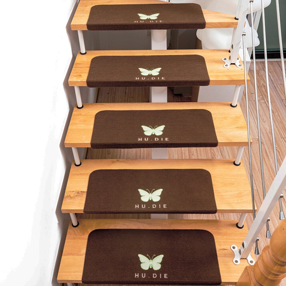 5 uds. De escalera , escalera, Protector interior, estera luminosa, cinta autoadhesiva antideslizante para suelo, Alfombra de seguridad, decoración del hogar