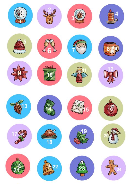 Nengdou 24 Stks/set Kerst Badge Broche Diy Accessoires Voor Kleding Hoed Rugzak Kerstboom Decoratie Kawaii Pins: U  24PCS