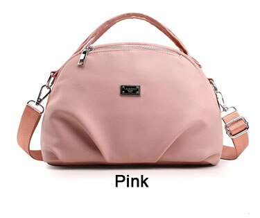 Piler Nylon Kupplung Frauen Tasche Rosa Handtasche Frauen Umhängetasche Schulter Handtasche Damen Umhängetasche Kleine Trage Tasche: Rosa