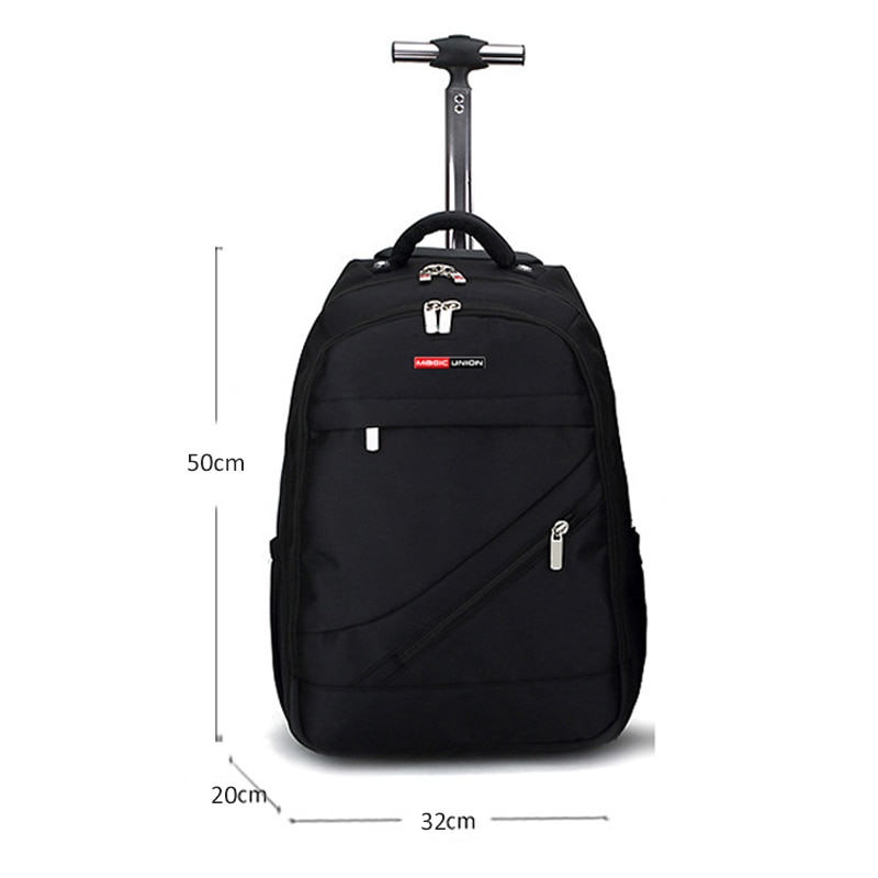 BAIJIAWEI Men's Trolley Backpack Business Travel Bag Large Capacity Waterproof Duffle Bag Laptop Luggage Backpacks