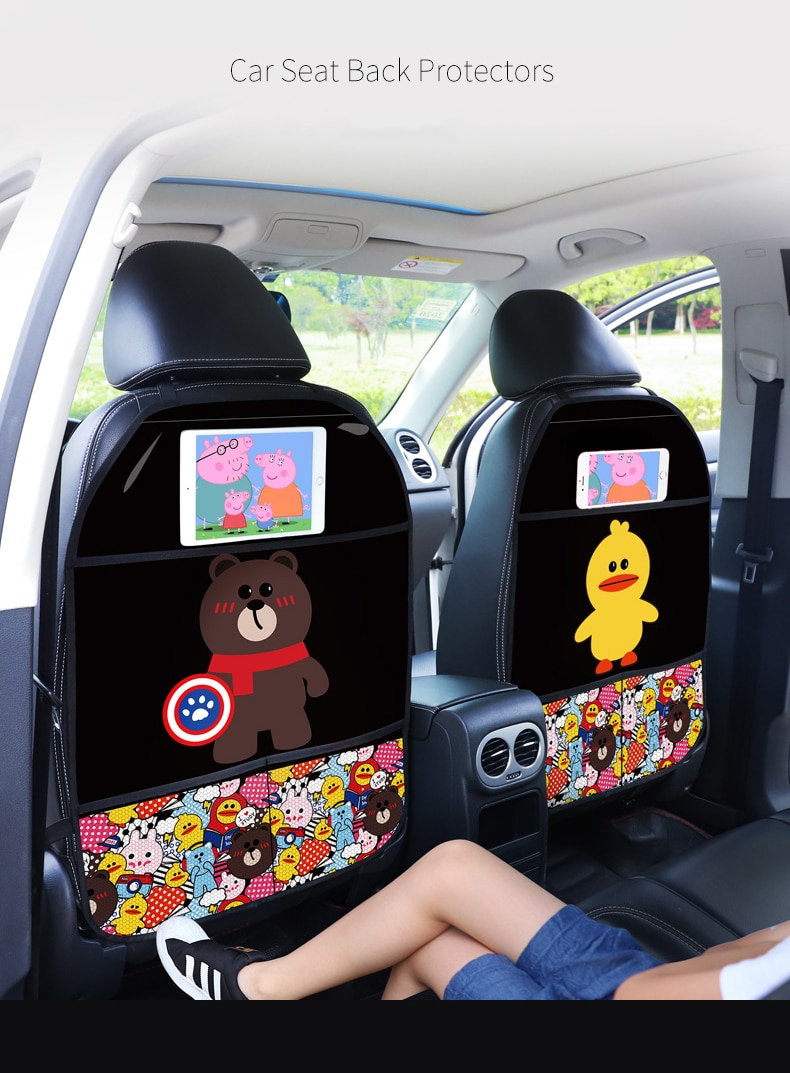 Car Seat Terug Protectors Terug Van Seat Organisatoren Beschermende Autostoel Cartoon Cover Voor Kids, anti-Vuil Mat, Waterdichte Auto Cushio