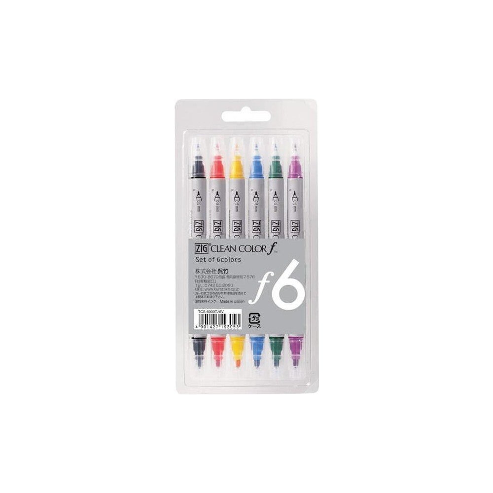 zig czysty kolor F podwójny długopis 6 kolorów
