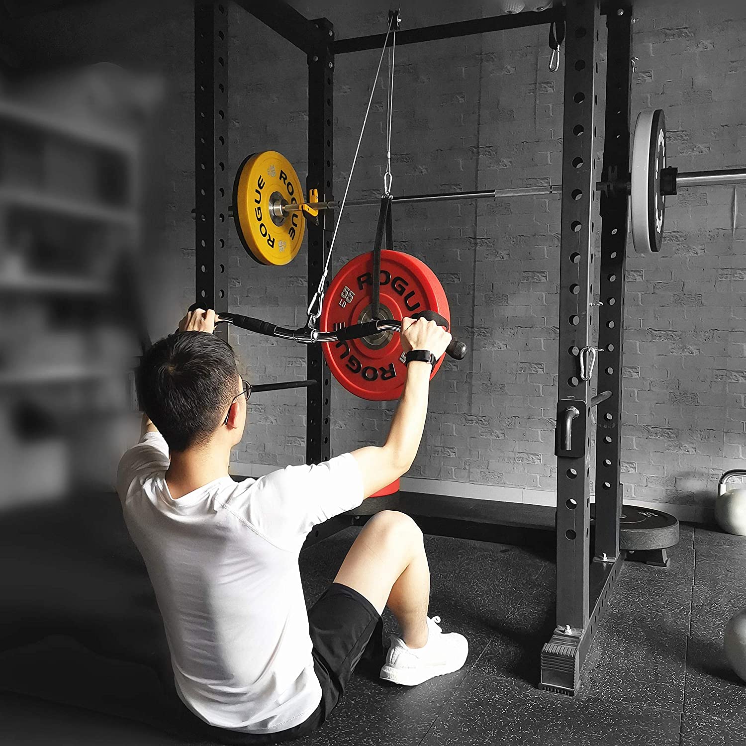 Fitness remskive kabel gym træningsmaskine arm biceps triceps blaster hånd styrketræning vedhæftede system hjemme diy