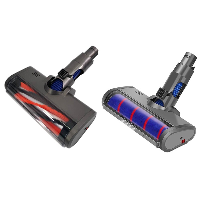 Fluffy Floor Head Roller Brush for Dysons V6/DC6 Vacuum Cleaners Parts Rotatable Brush Tool with Led Lights