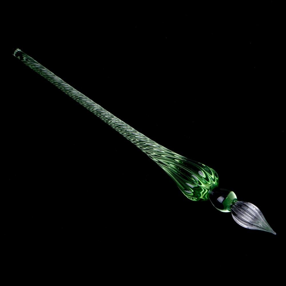 1Pc Overvalue Sky Blue Crystal Glass Dip Pen Signature Pen Fountain Pens Bussiness Offices School Stationery: 7