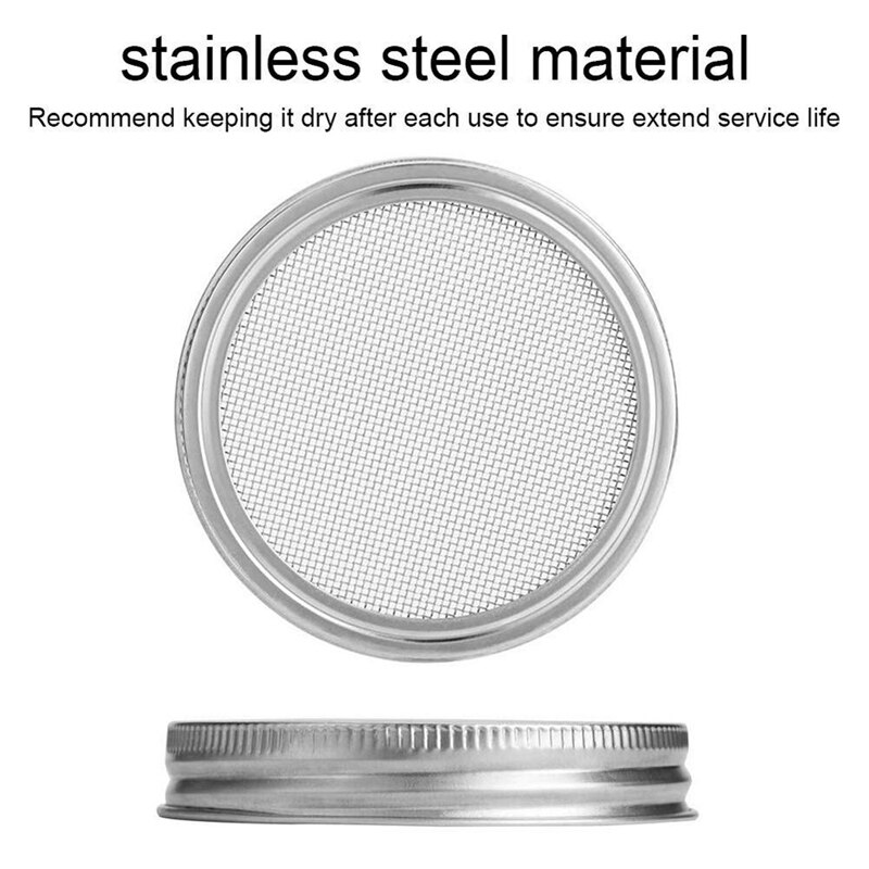 Germination Germination Cover Kit Sprouting Mason Jar 6 Pack Stainless Steel Sprouting Rack Wide Mouth Mason Jar